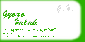 gyozo halak business card